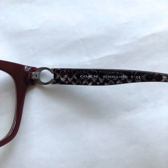 Coach HC8240 eyeglasses frames burgundy large lens - Picture 4 of 7